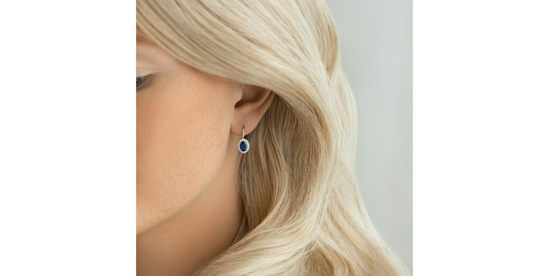 Náušnice s safírem a diamanty Imperial Allegory