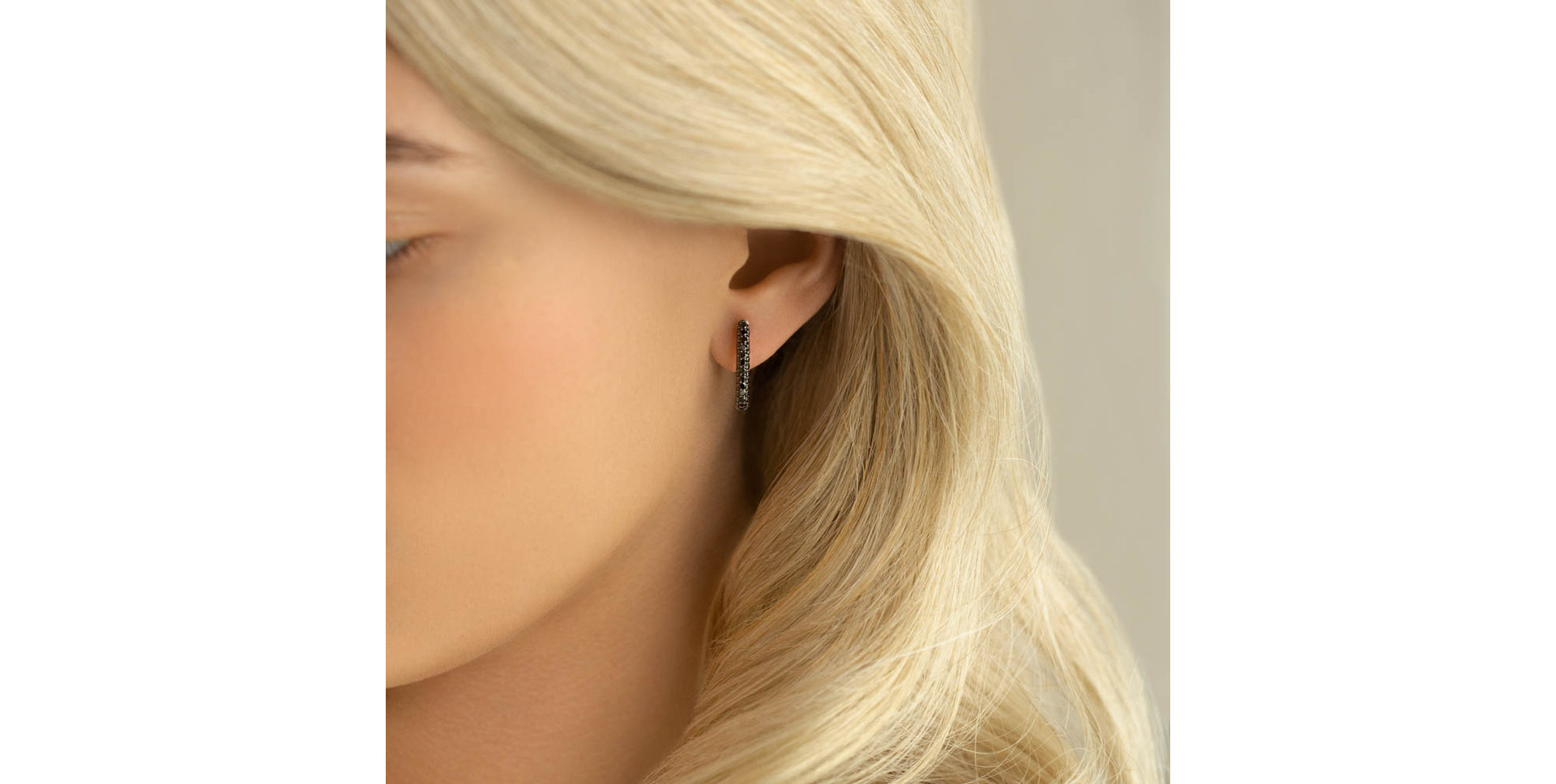 Náušnice s černými diamanty Grandiose Dew