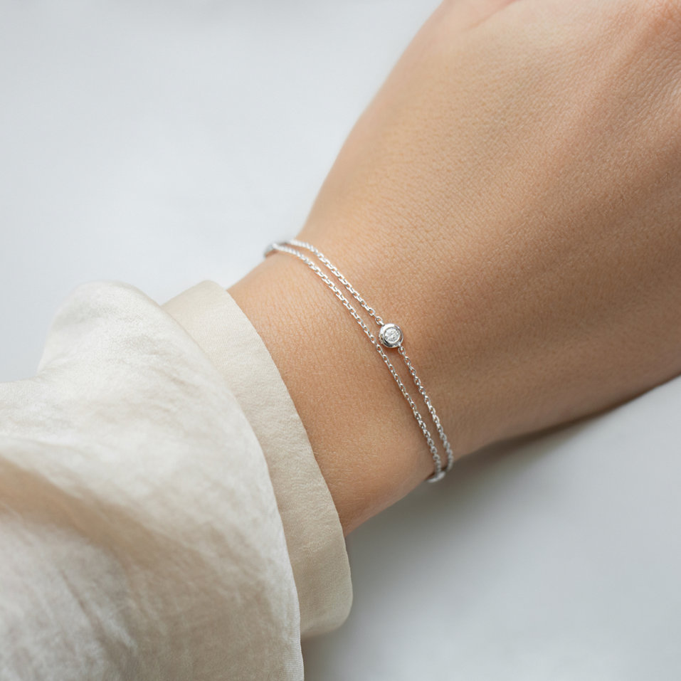 Náramek s diamanty Triple Dots