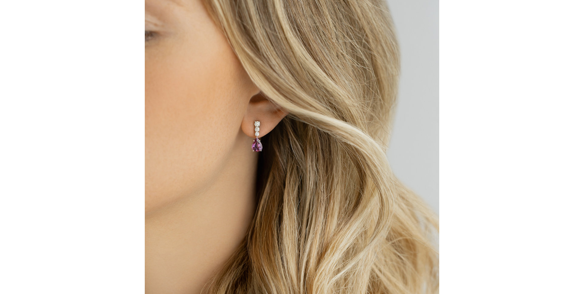 Náušnice s safírem a diamanty Secret Kingdom