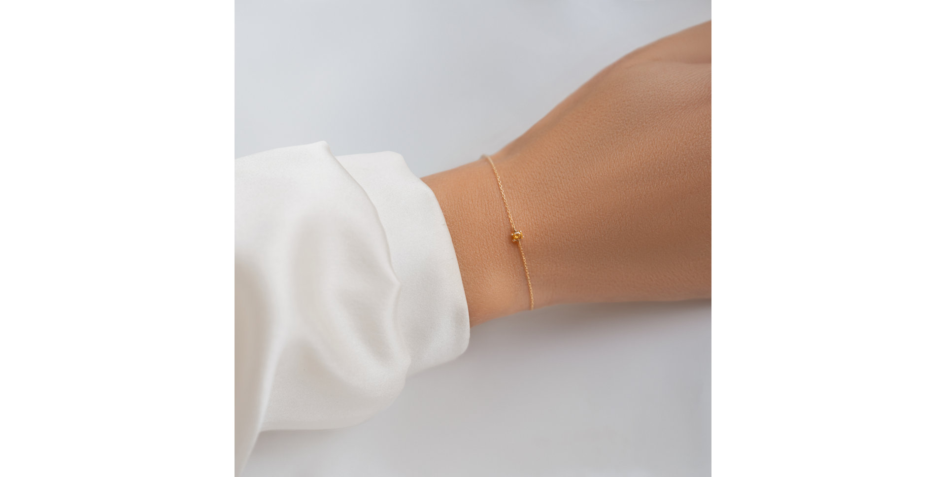 Náramek s oranžovým diamantem Essential Shine