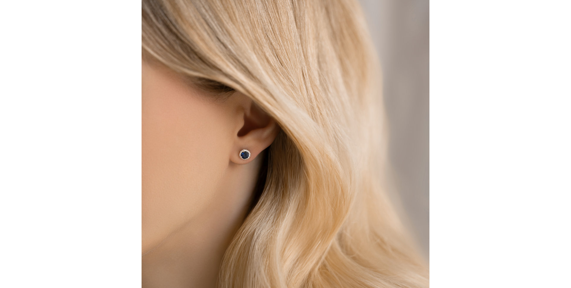 Náušnice s safírem a diamanty Rimmon