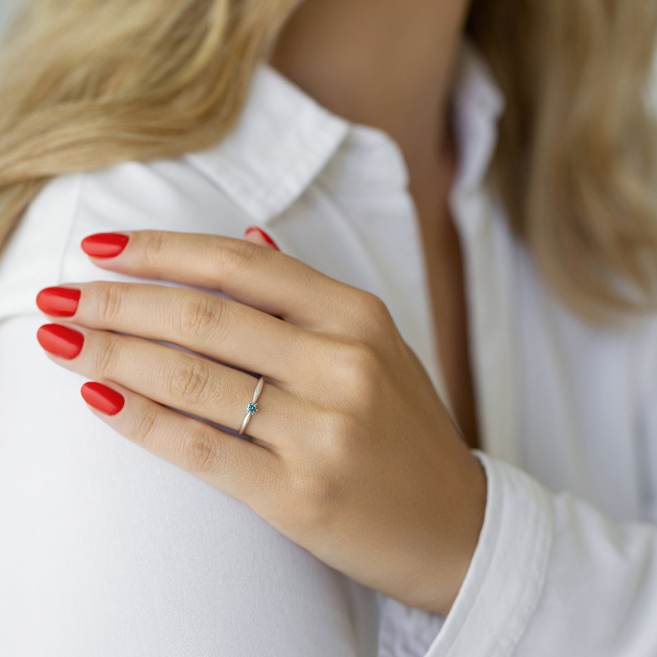 Prsten se zeleným diamantem Eternal Joy