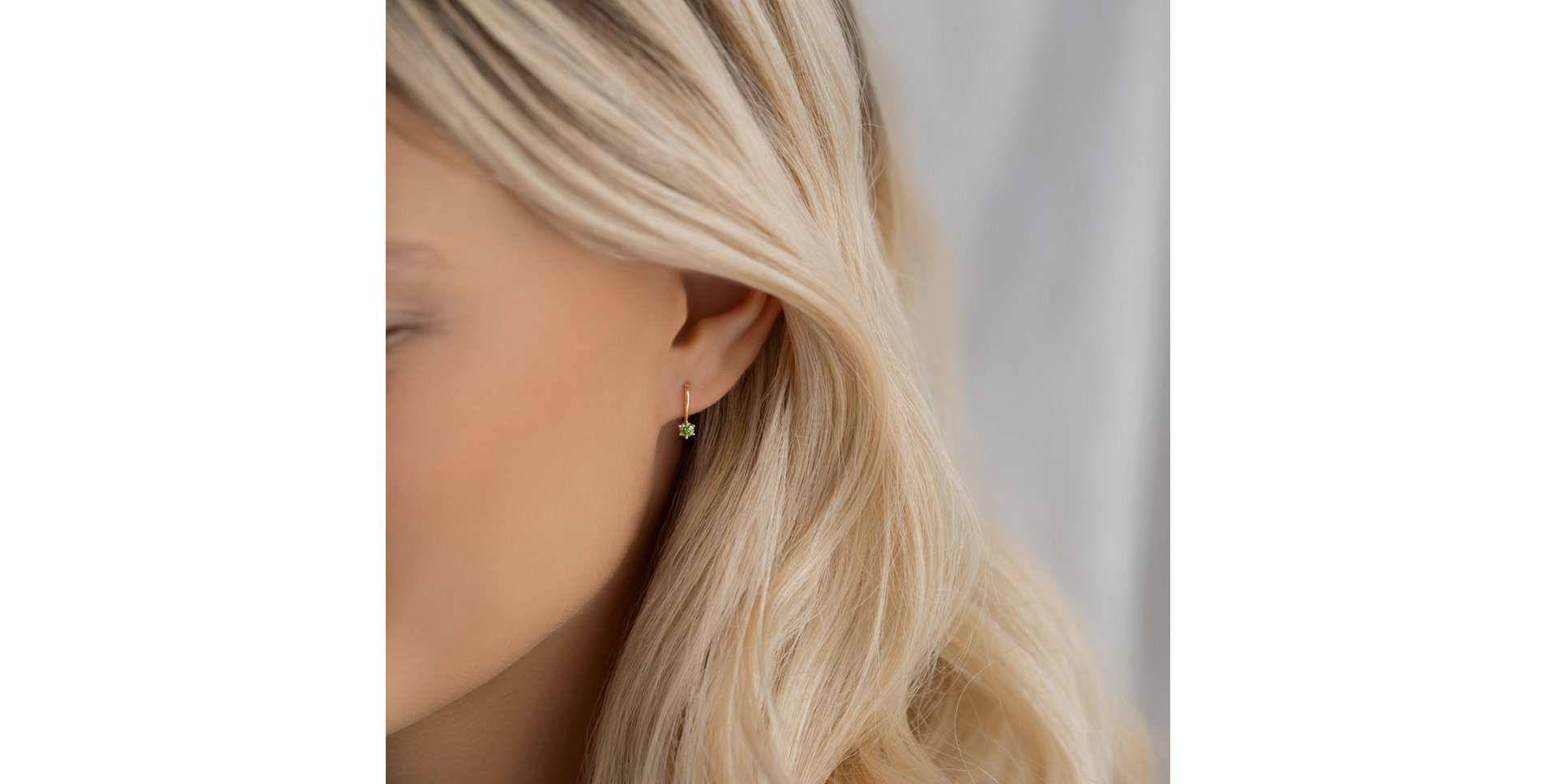 Náušnice se zeleným diamantem Everyday Glow