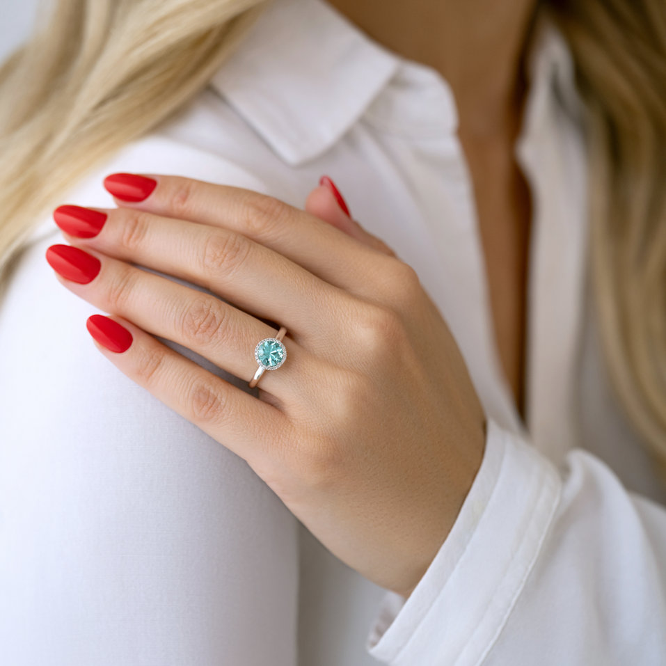 Prsten s turmalínem a diamanty Noble Allure