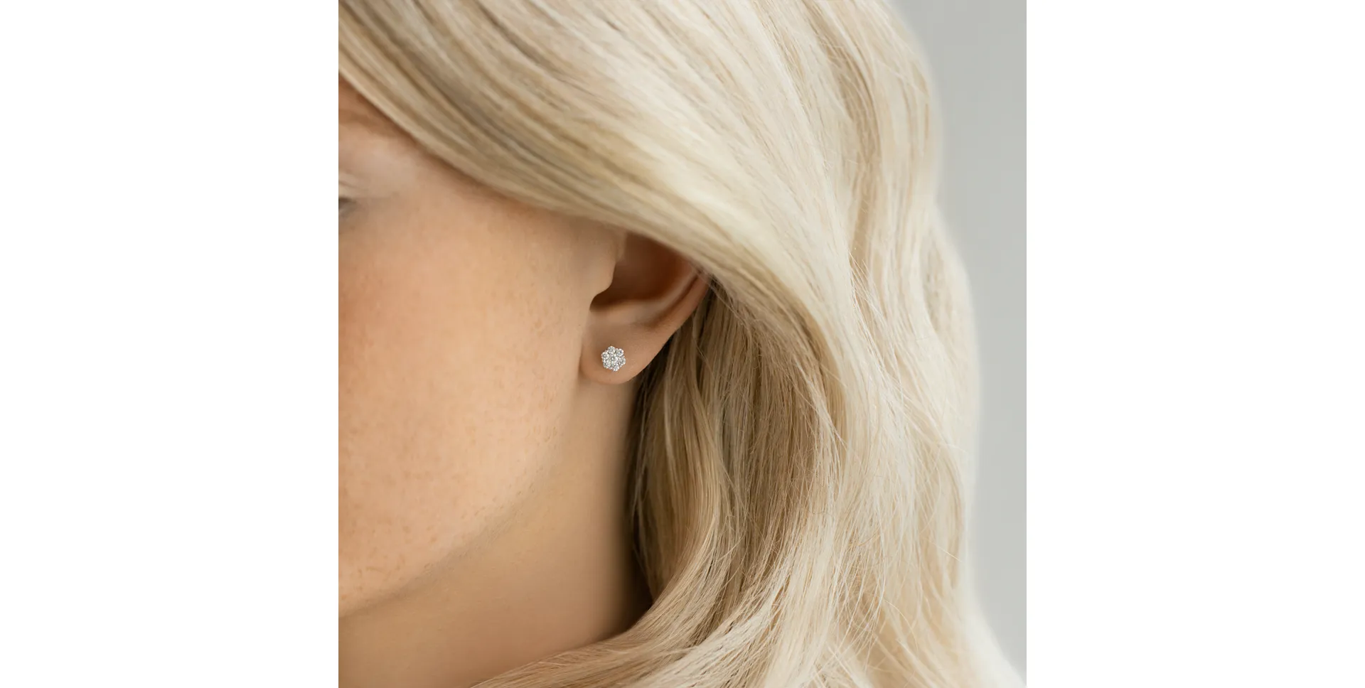 Náušnice 14kt bílé zlato s diamantem Eternal Brilliance