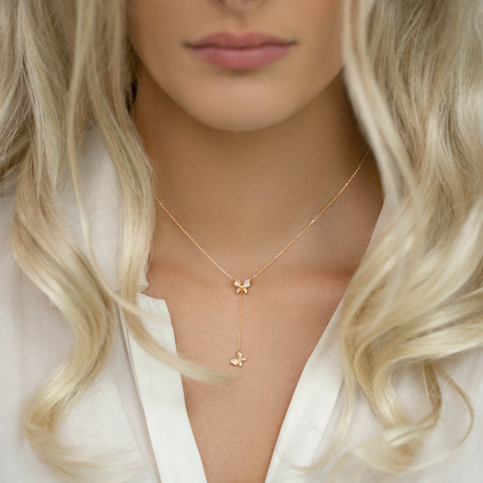 Náhrdelník s diamanty Dancing Wings