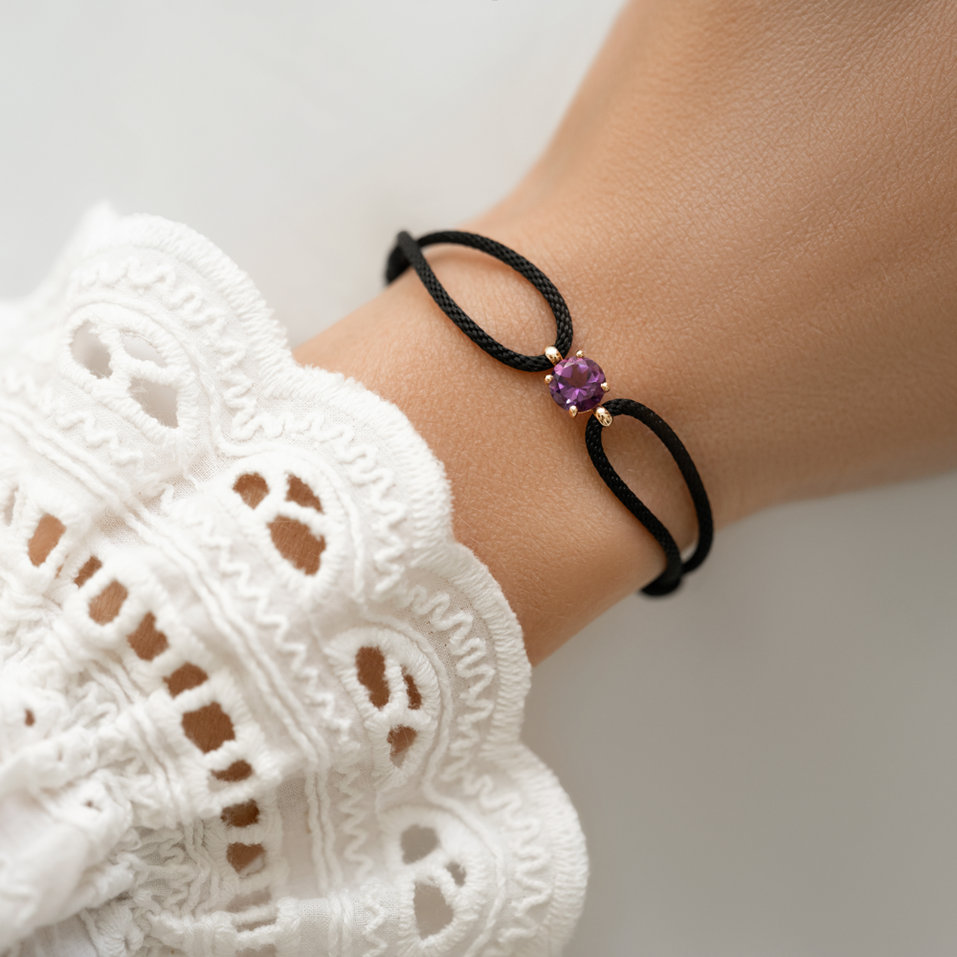 Náramek 14kt růžové zlato Delilah