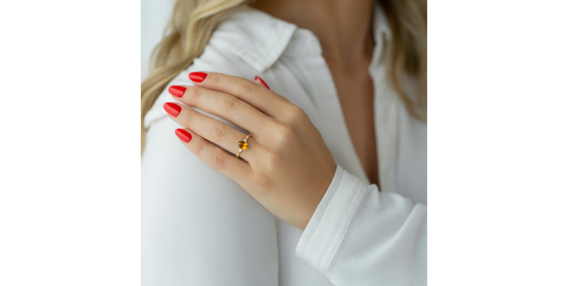 Prsten s turmalínem a diamanty Fiona