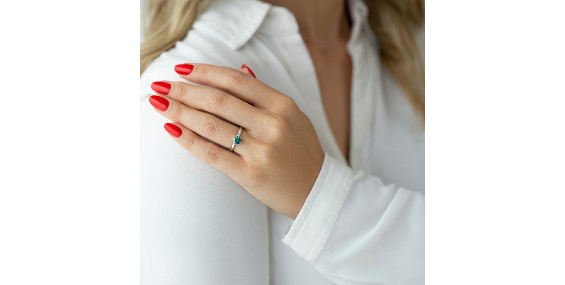 Prsten s modrým diamantem Eternal Joy