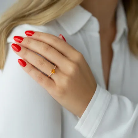 Prsten s ametystem a diamanty Velvet