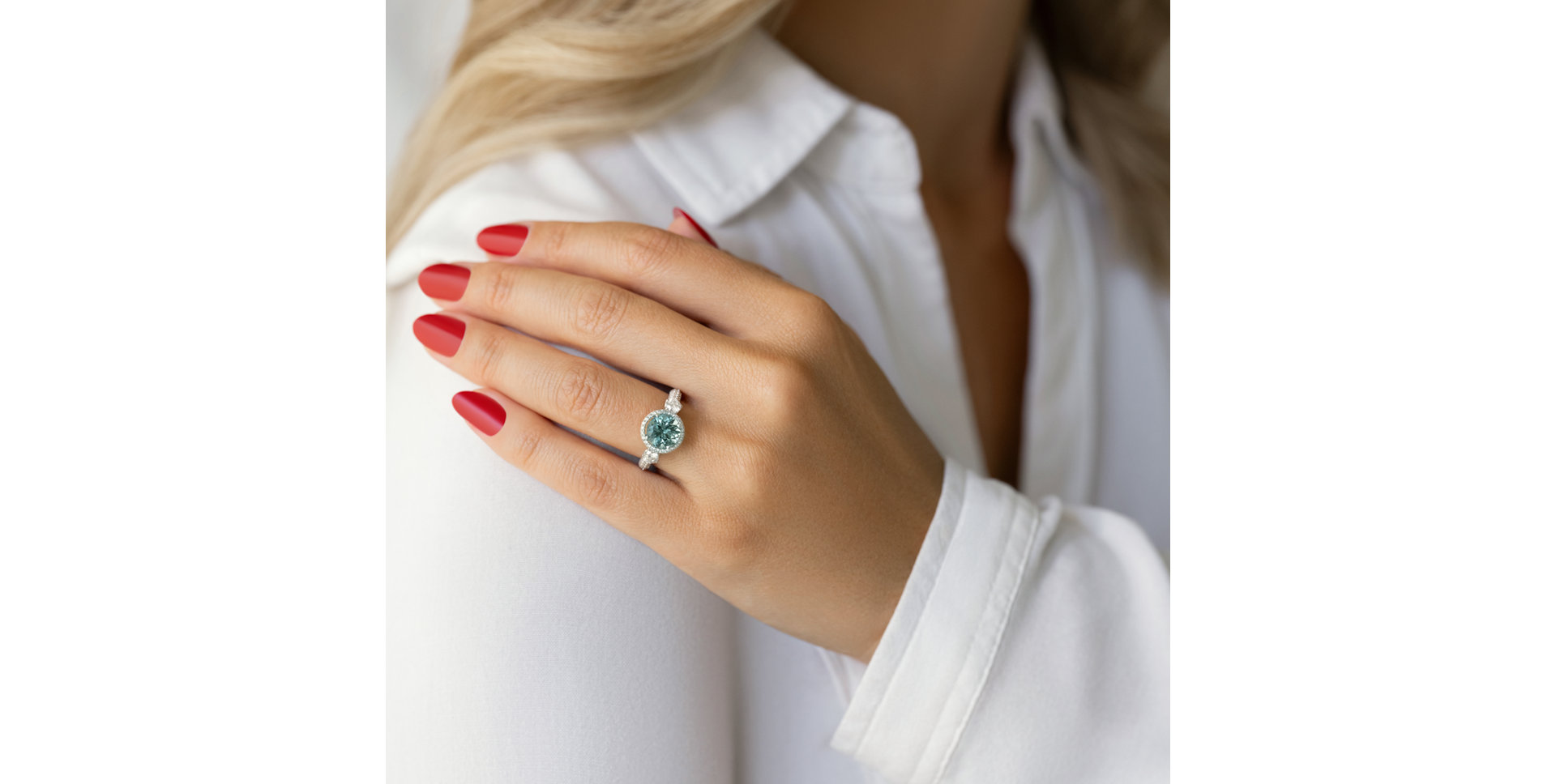 Prsten s turmalínem a diamanty Nicolina