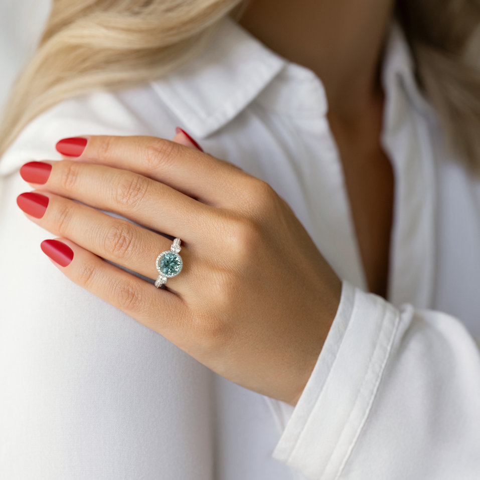 Prsten s turmalínem a diamanty Nicolina