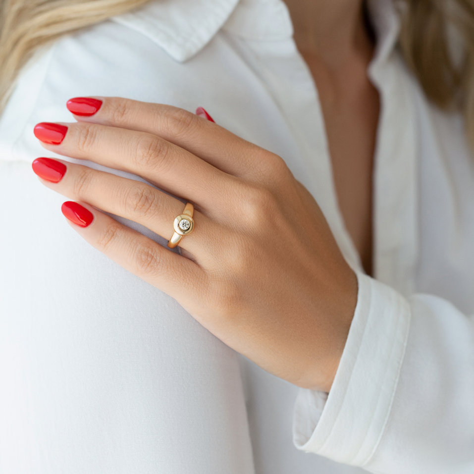 Prsten s diamantem Circle of Light