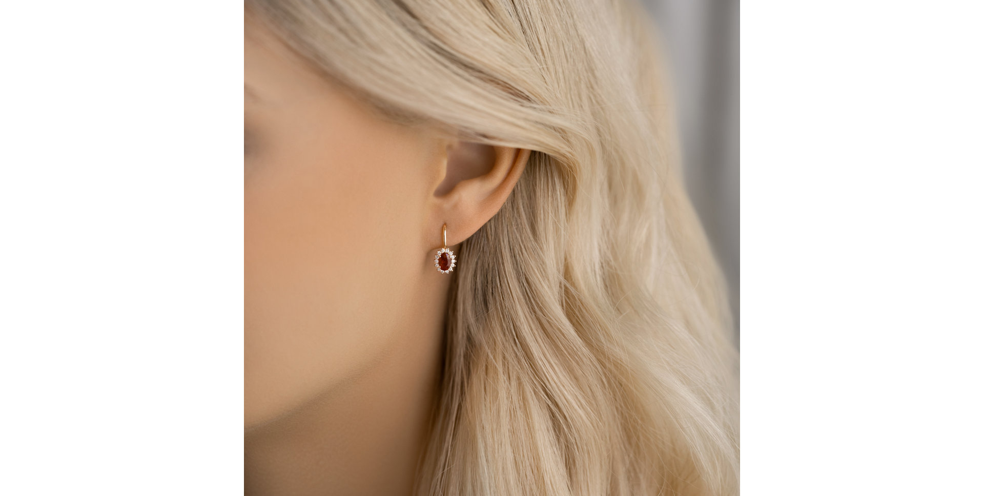 Náušnice s safírem a diamanty Princess Sparkle