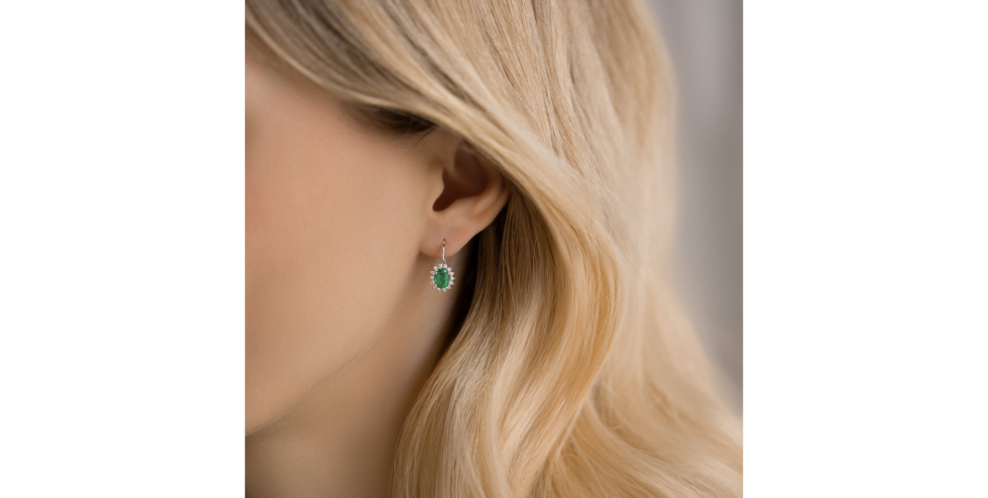 Náušnice s diamanty a safírem Princess Sparkle