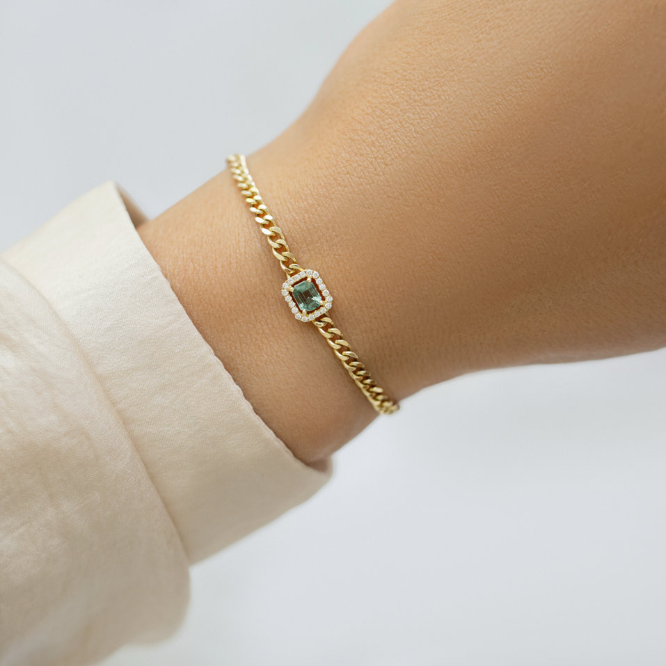 Náramek s diamanty a safírem Mysterious Spell