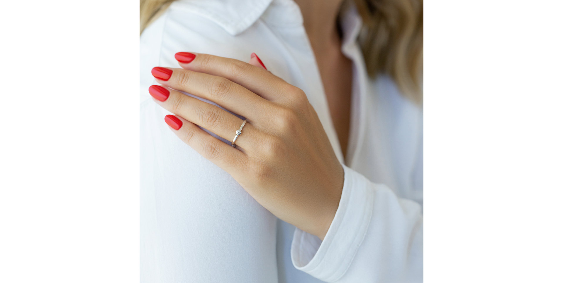 Prsten s diamantem Classy Dot