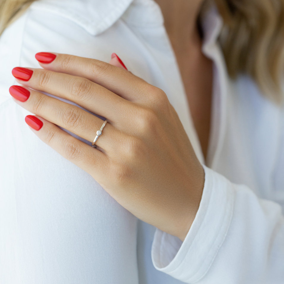 Prsten s diamantem Classy Dot