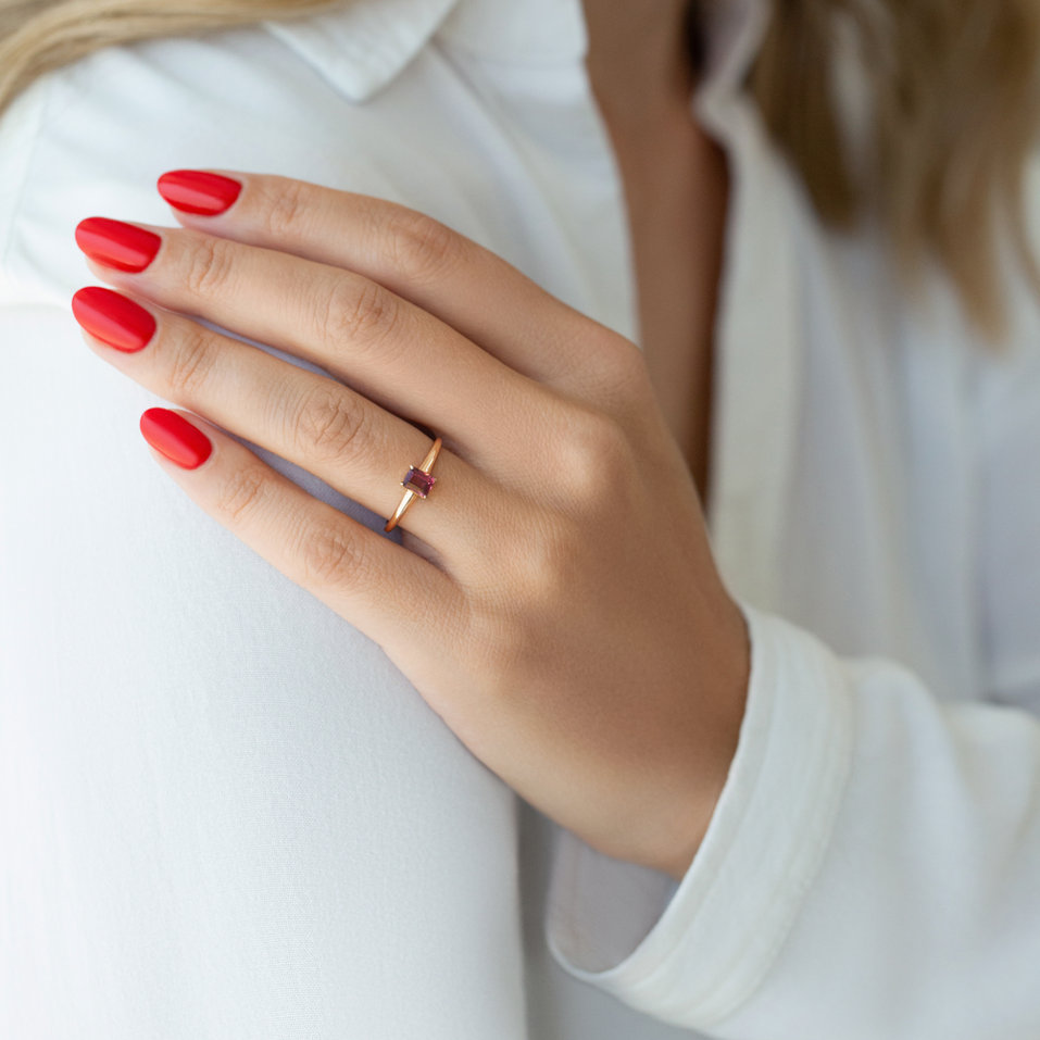 Prsten s ametystem Domante