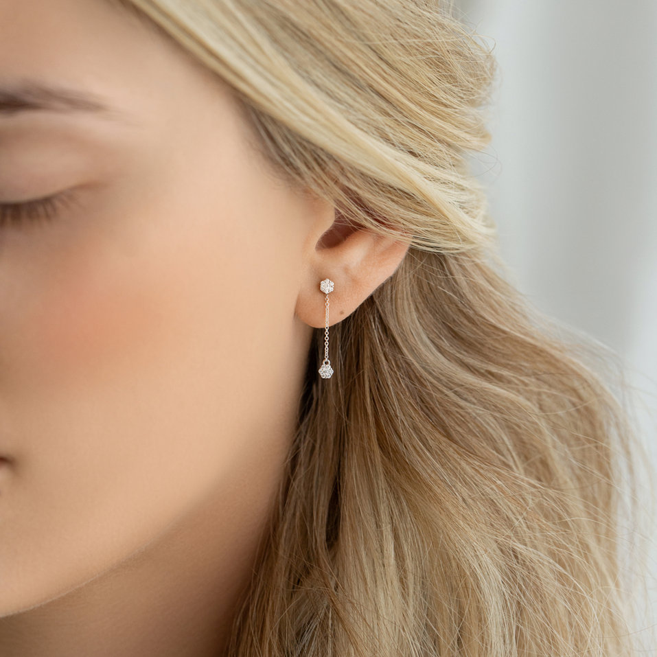 Náušnice s diamanty Magic Flowers