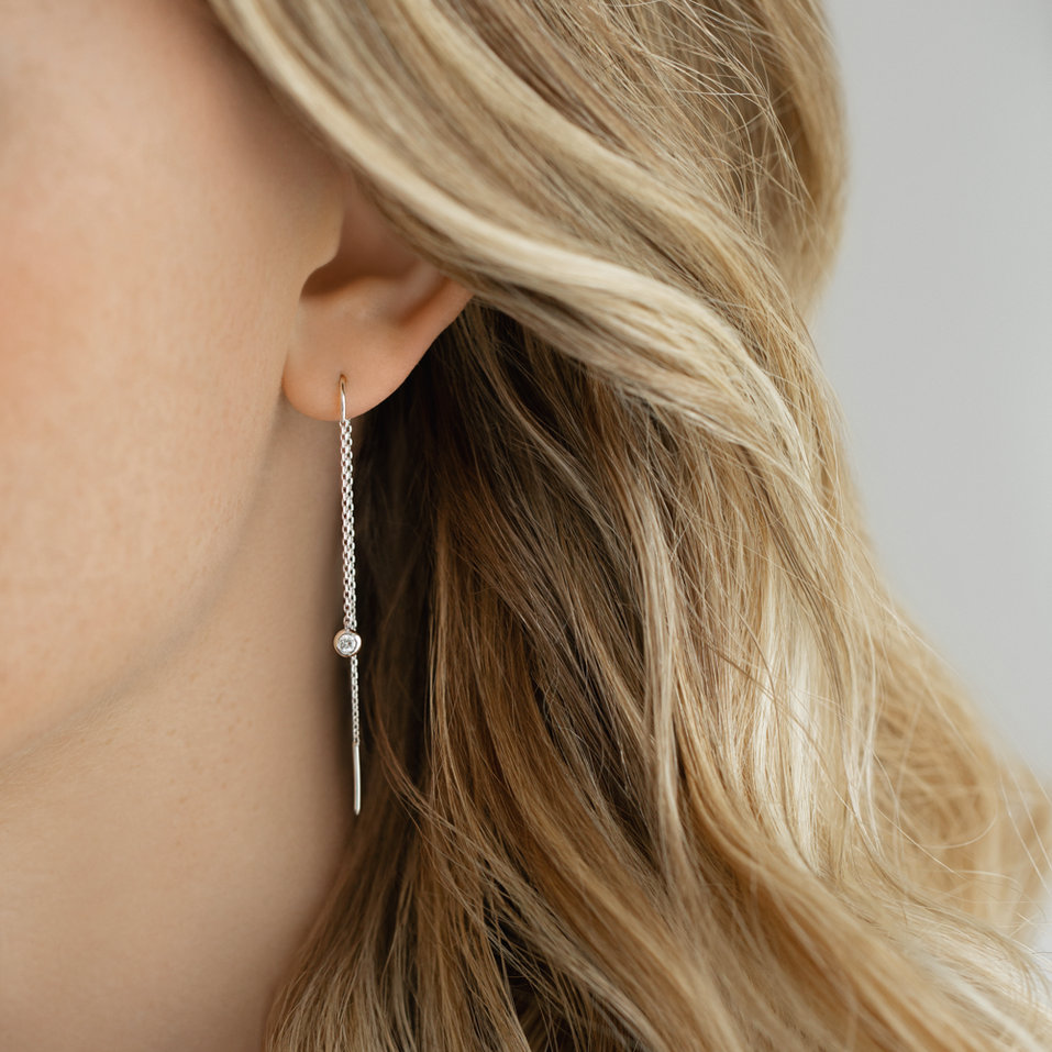 Náušnice s diamantem Thazen