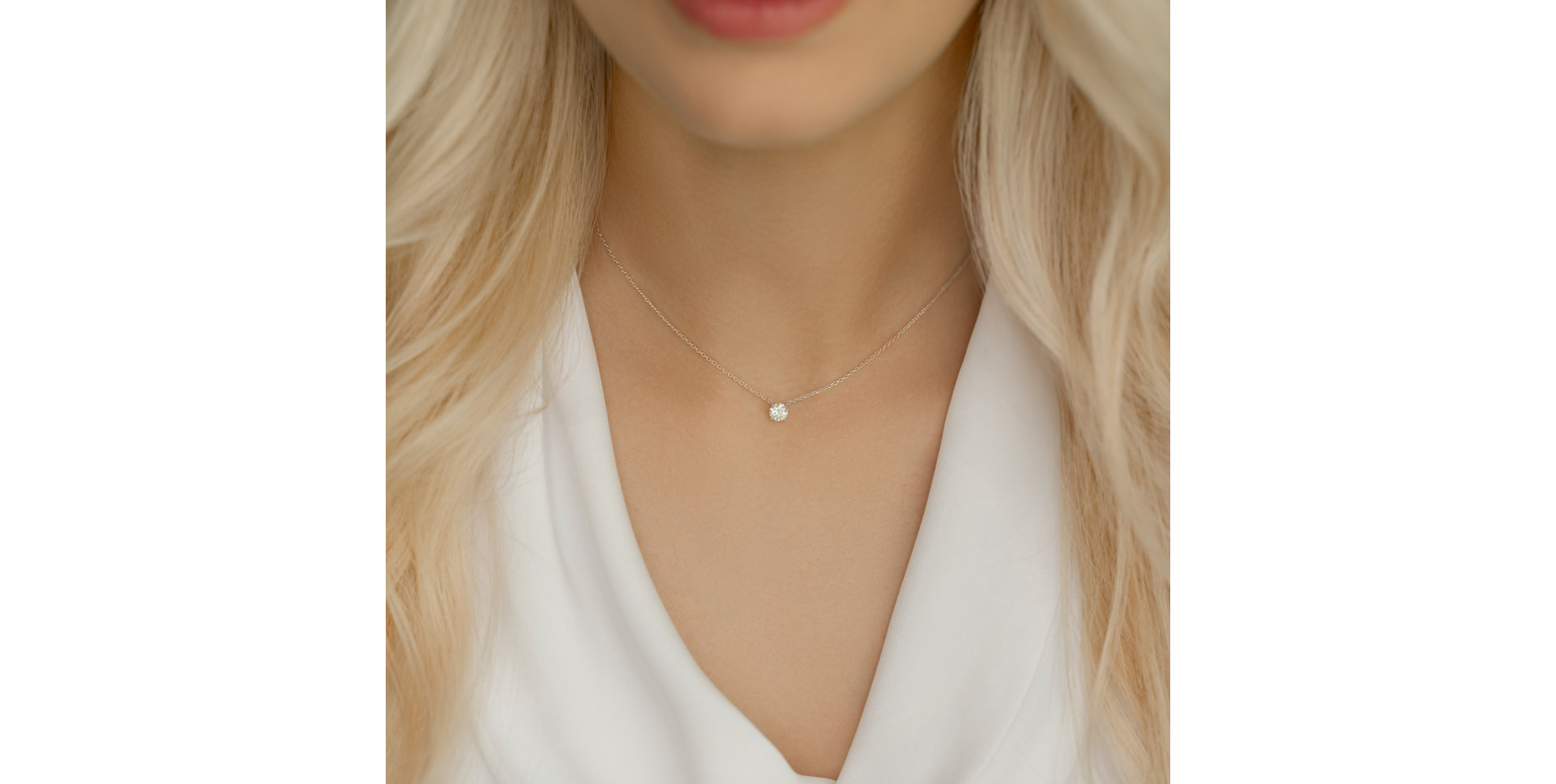 Náhrdelník s diamentem Pure Light