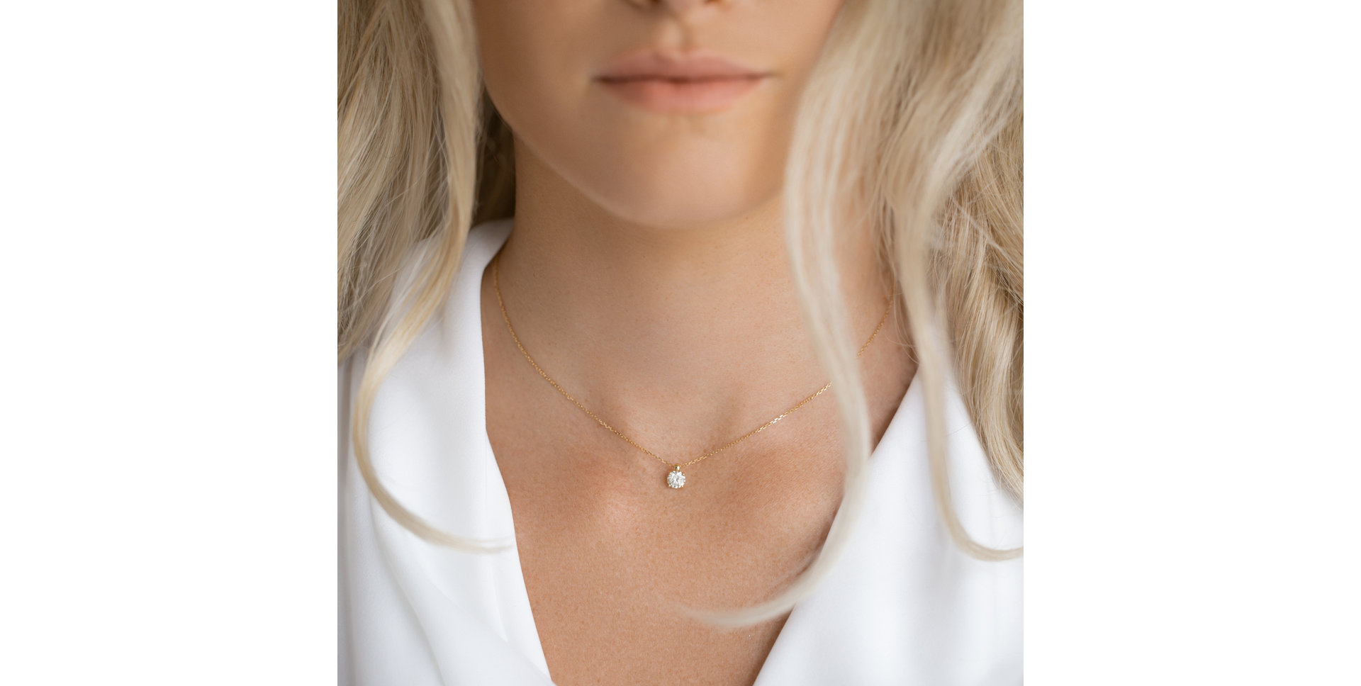 Náhrdelník s diamantem Soft Light