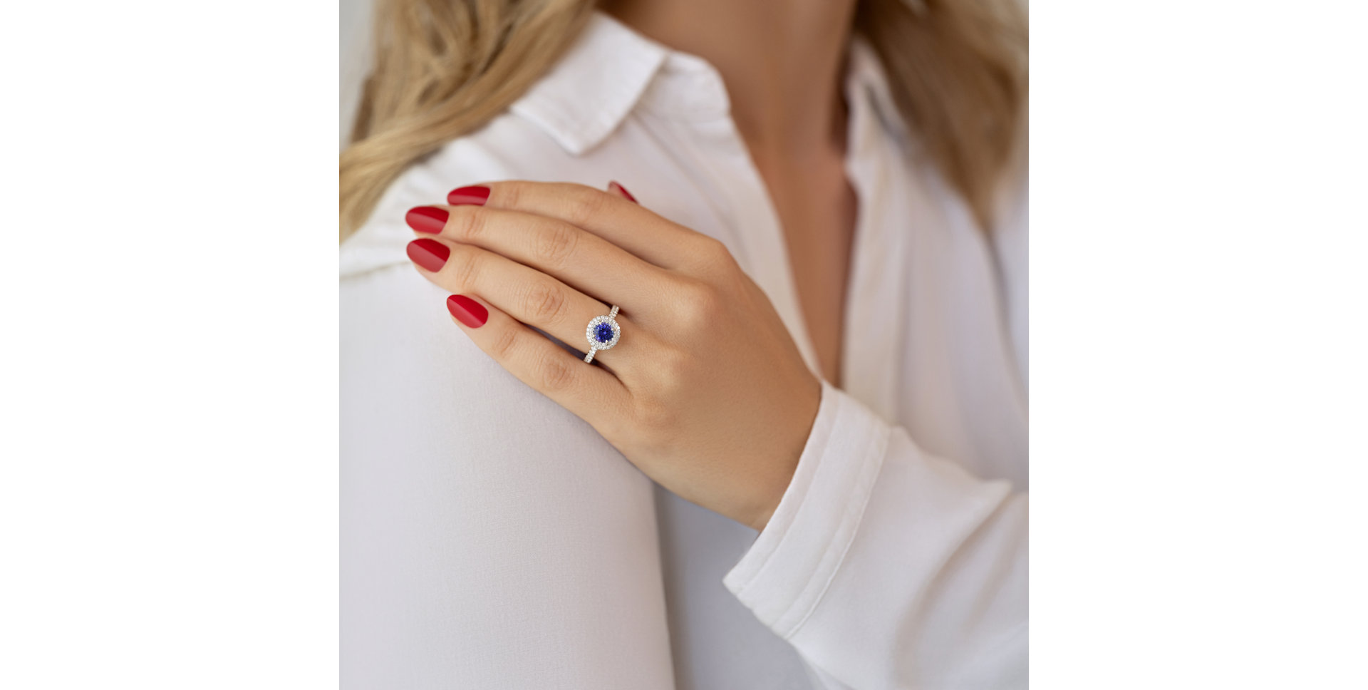 Prsten s diamanty a tanzanitem Muriel