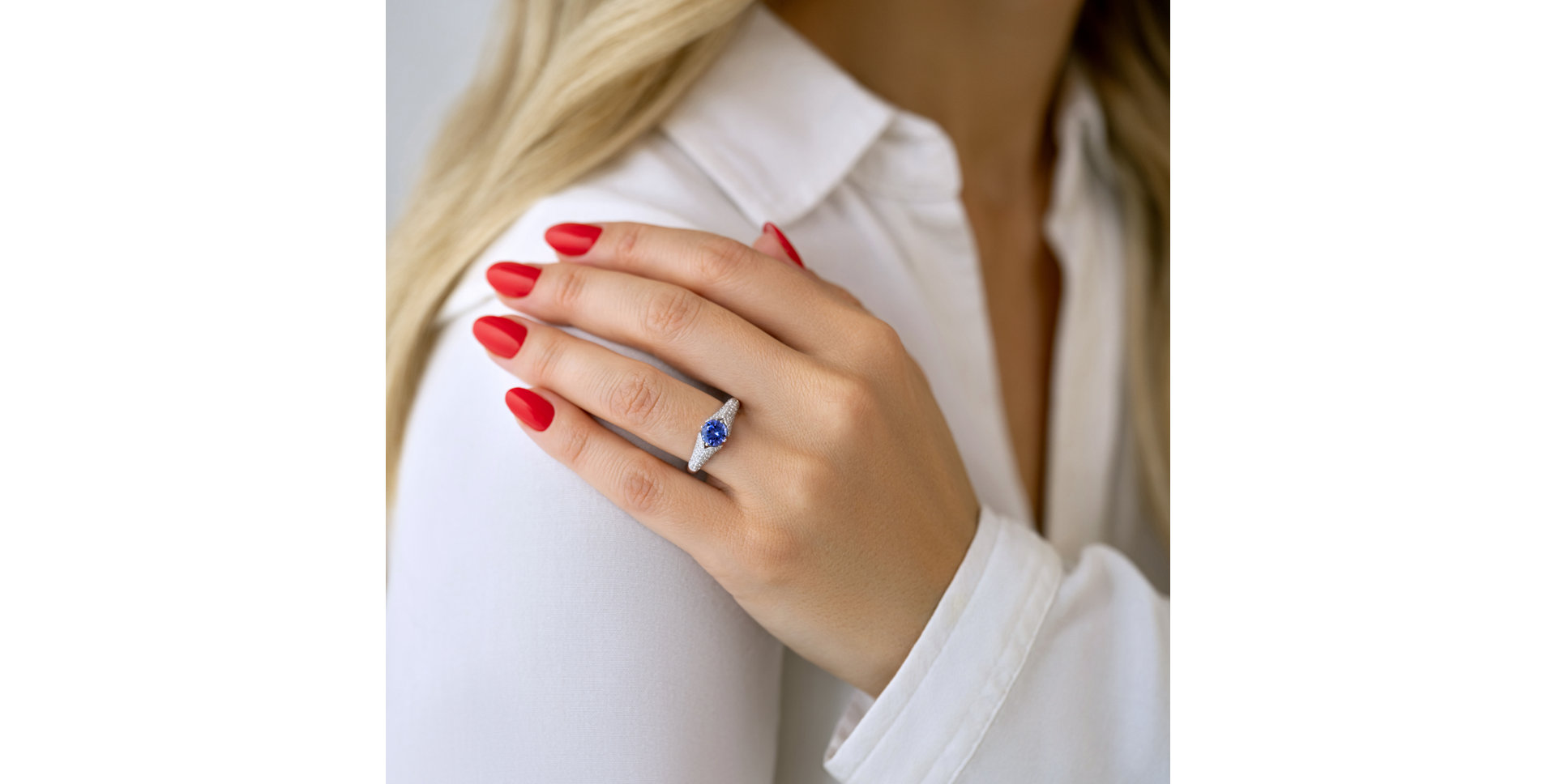 Prsten s diamanty a tanzanitem Rya