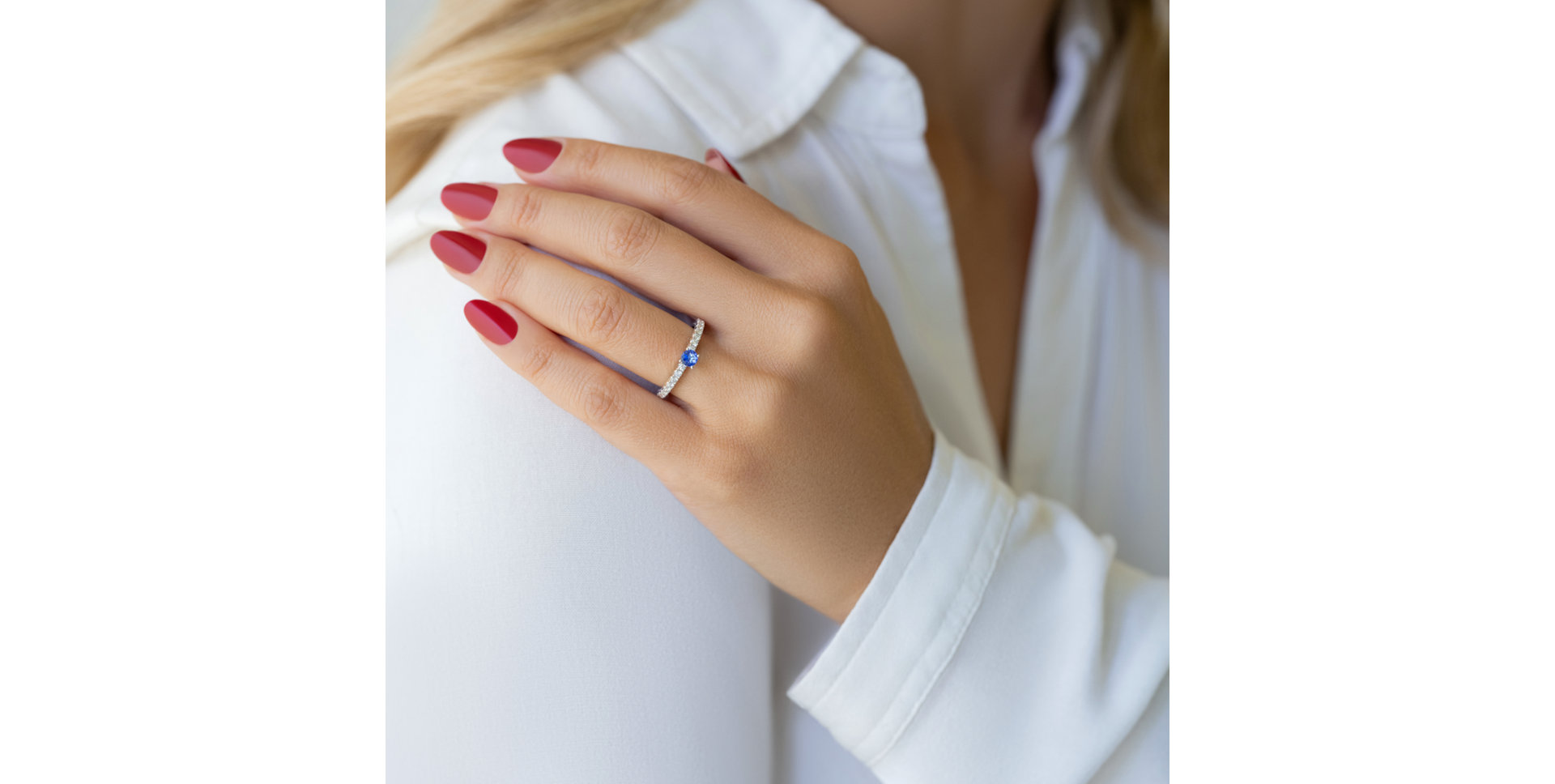 Prsten s diamanty a tanzanitem Fabien