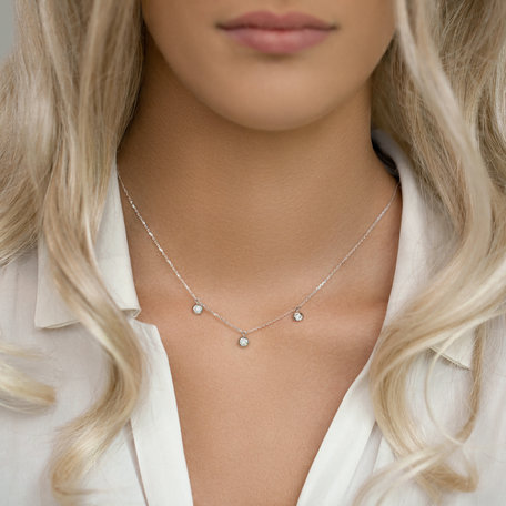 Náhrdelník s diamanty Sparkling Dots