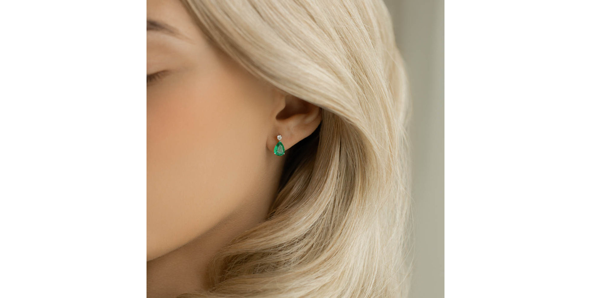 Náušnice s diamanty a morganitem Galatea