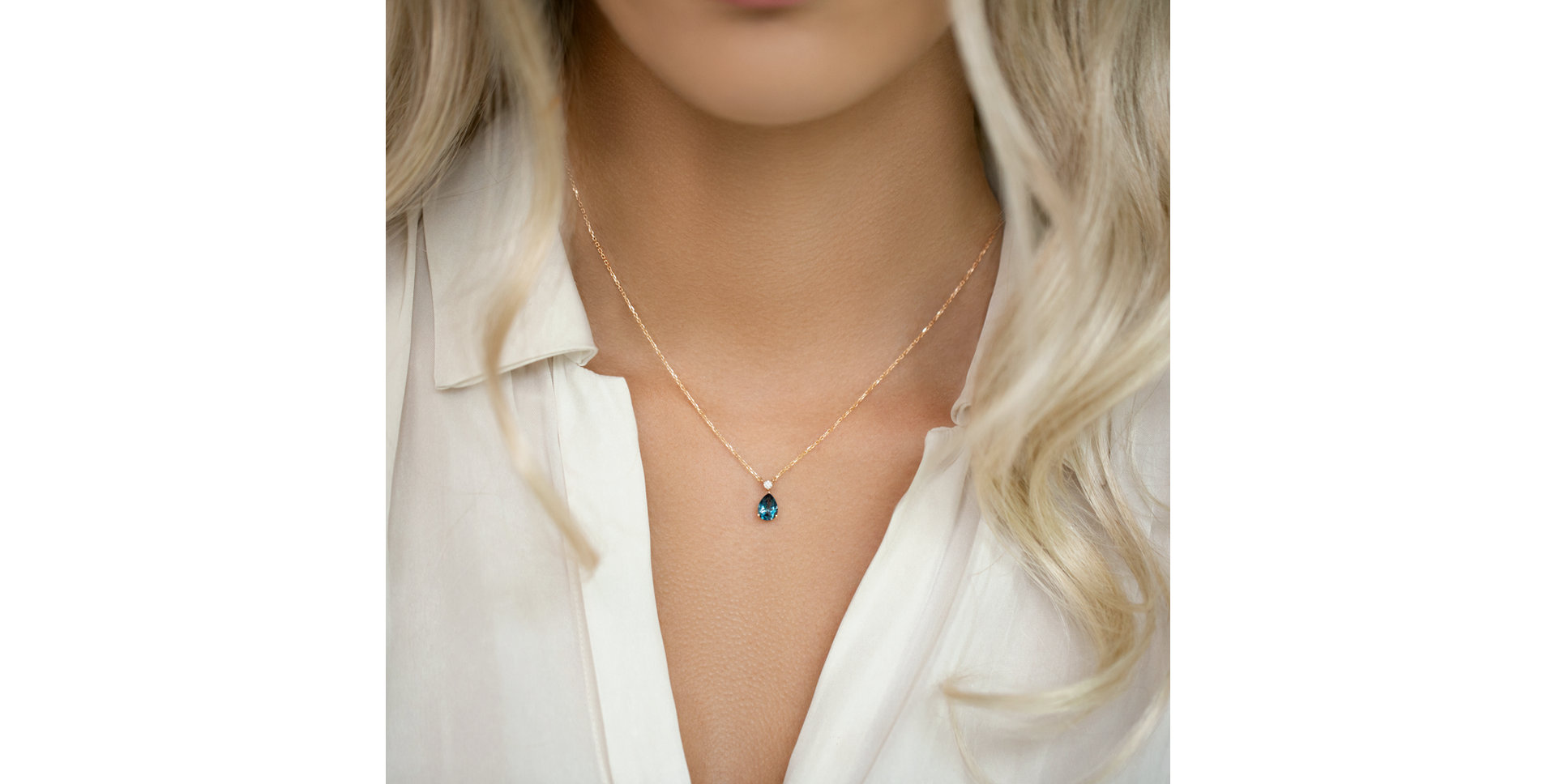 Náhrdelník s diamantem a turmalínem Galatea