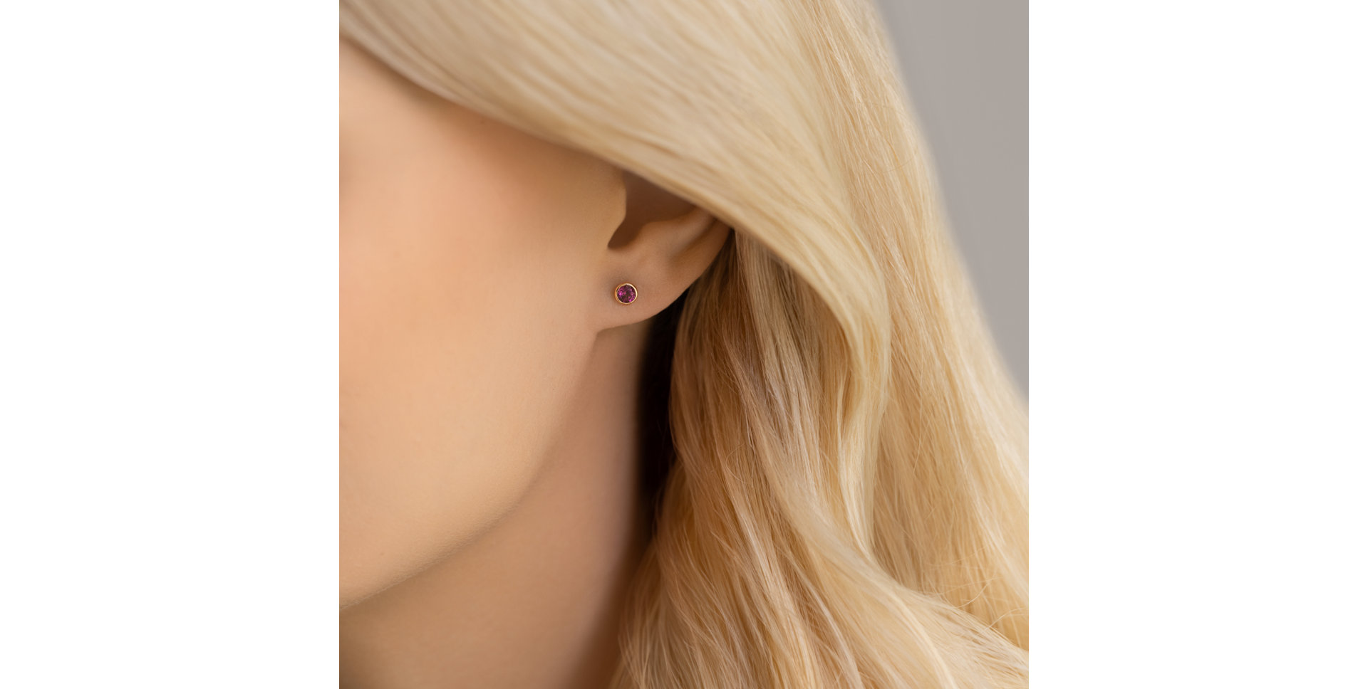 Náušnice s ametystem Shiny Dots