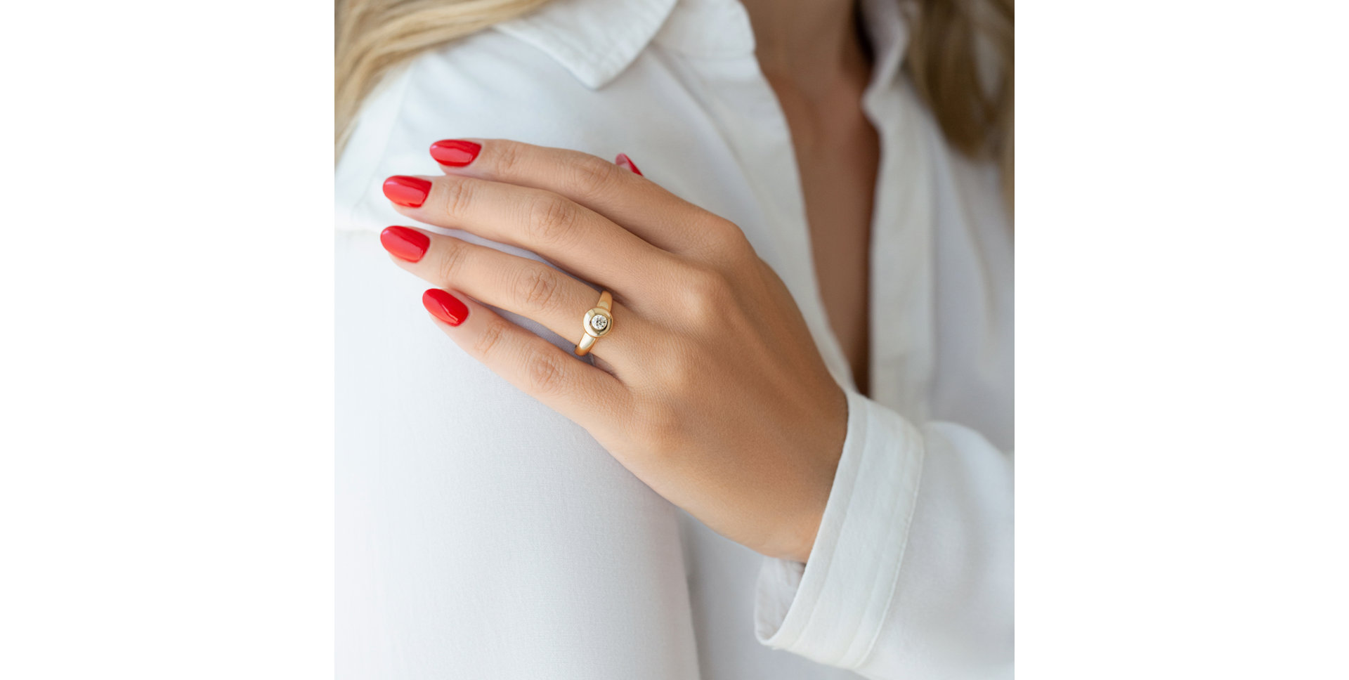 Prsten s diamantem Circle of Light