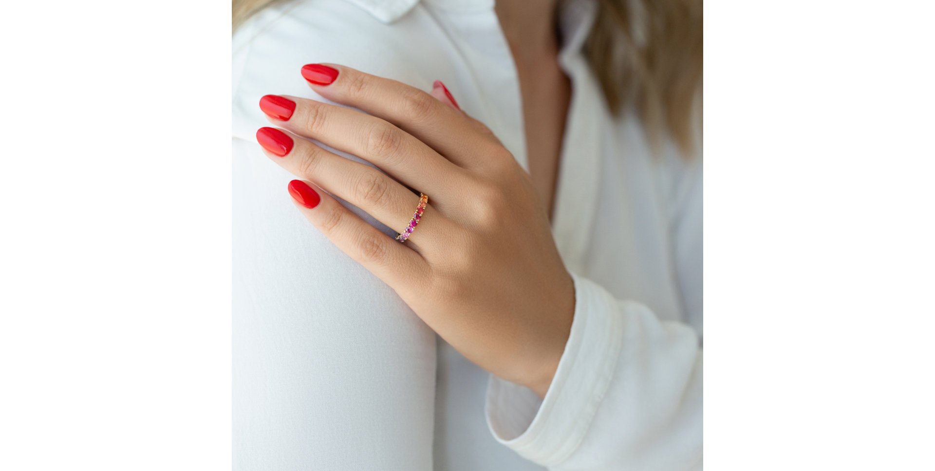 Prsten se safíry Gradient Harmony