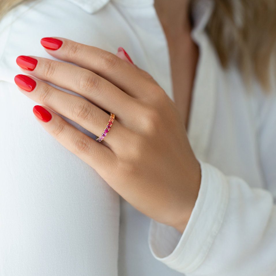 Prsten se safíry Gradient Harmony