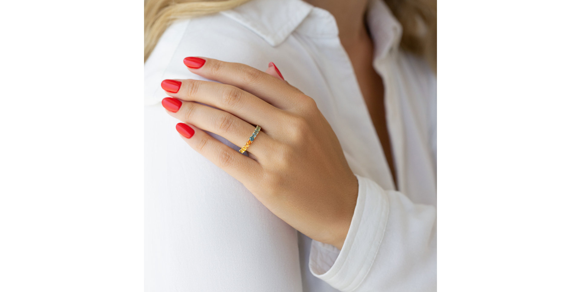 Prsten se safíry Gradient Harmony