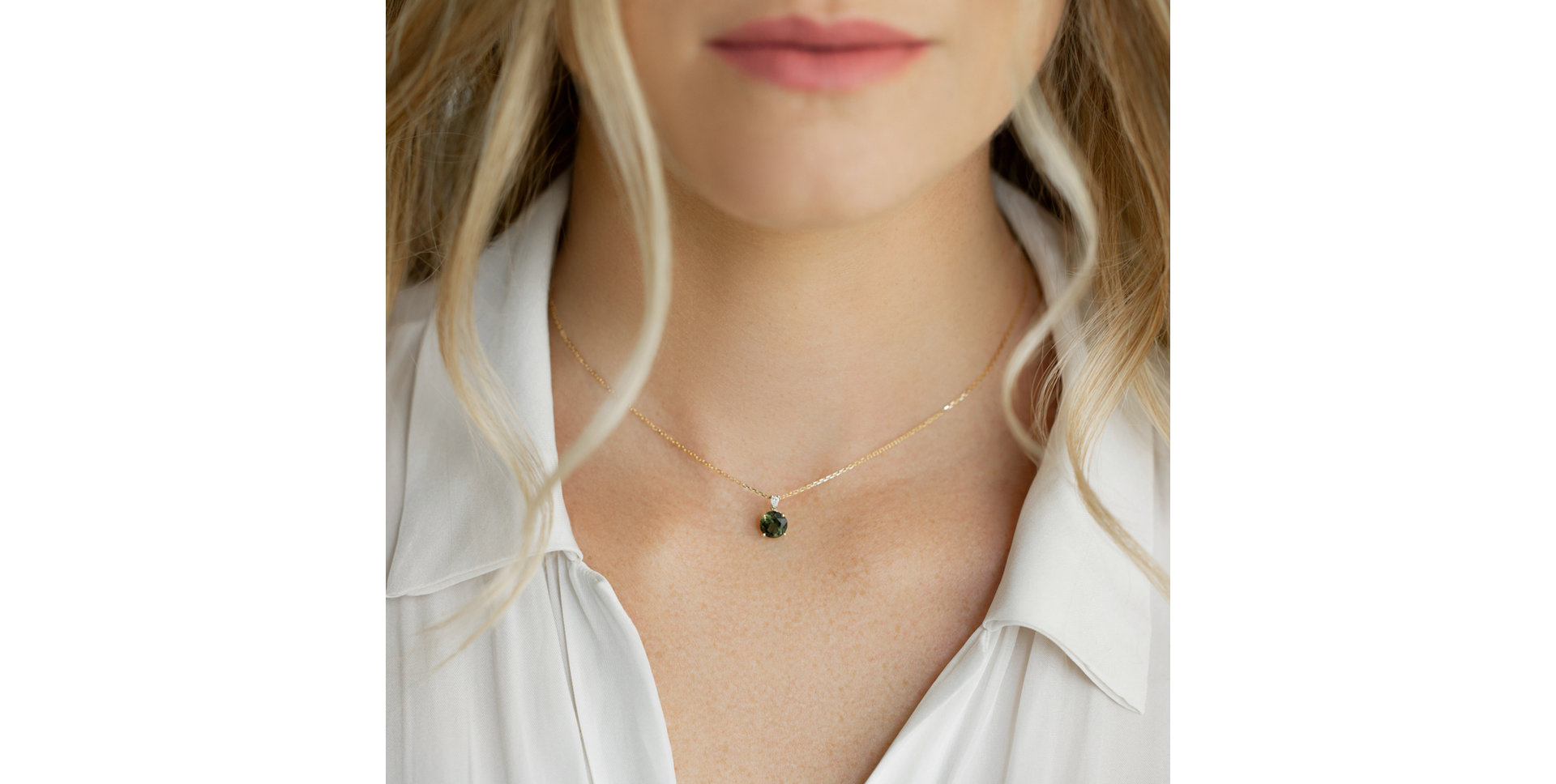 Náhrdelník s diamantem a tanzanitem Seraphina