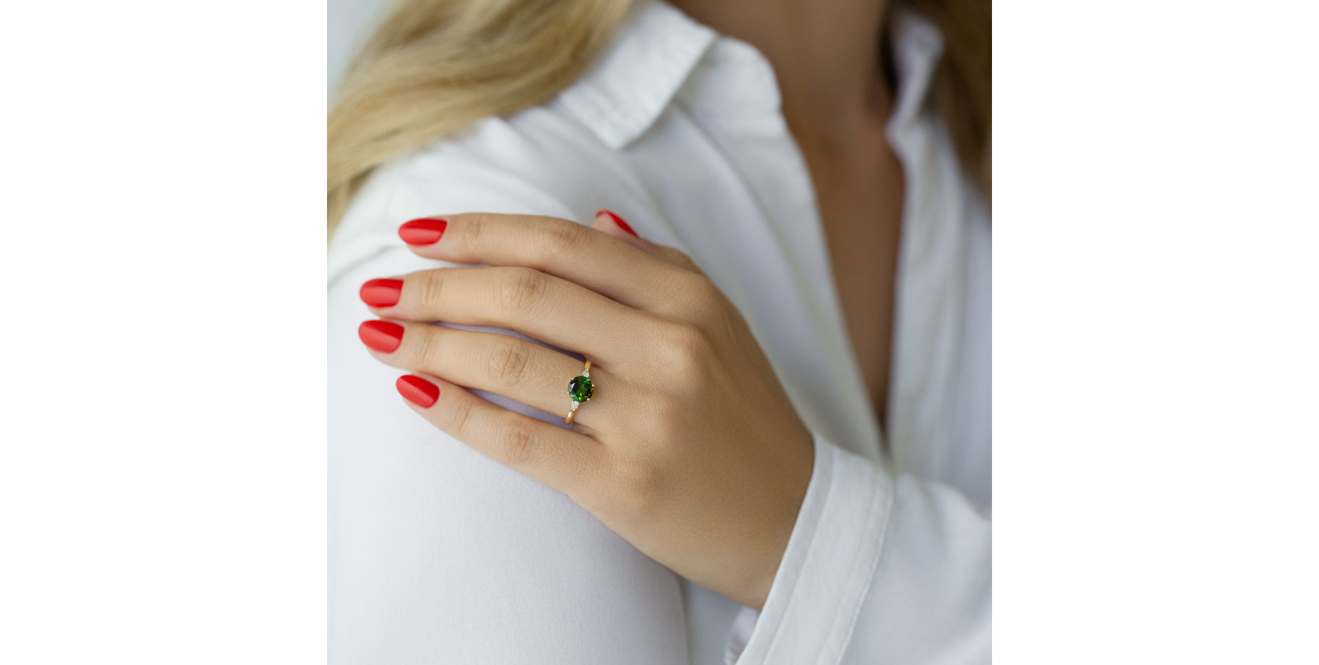 Prsten s diamanty a topazem Royal Oasis