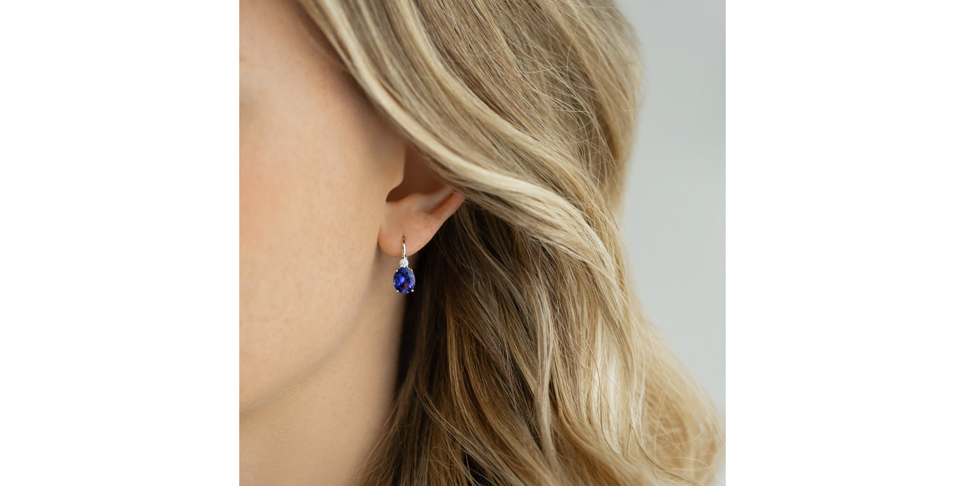 Náušnice s diamanty a topazem Juliette