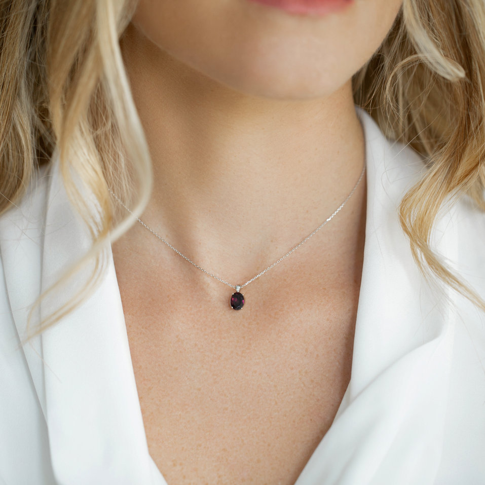 Náhrdelník s diamantem s turmalínem Alexandria