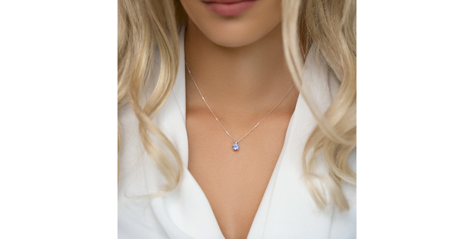 Náhrdelník s diamanty a tanzanitem Seraphita