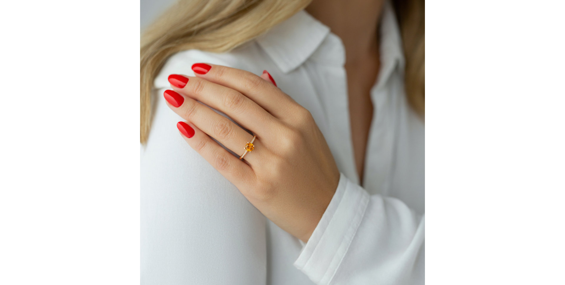 Prsten s diamanty a ametystem Velvet