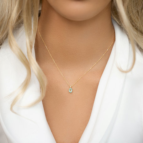 Náhrdelník s diamanty a rhodolitem Euphemia
