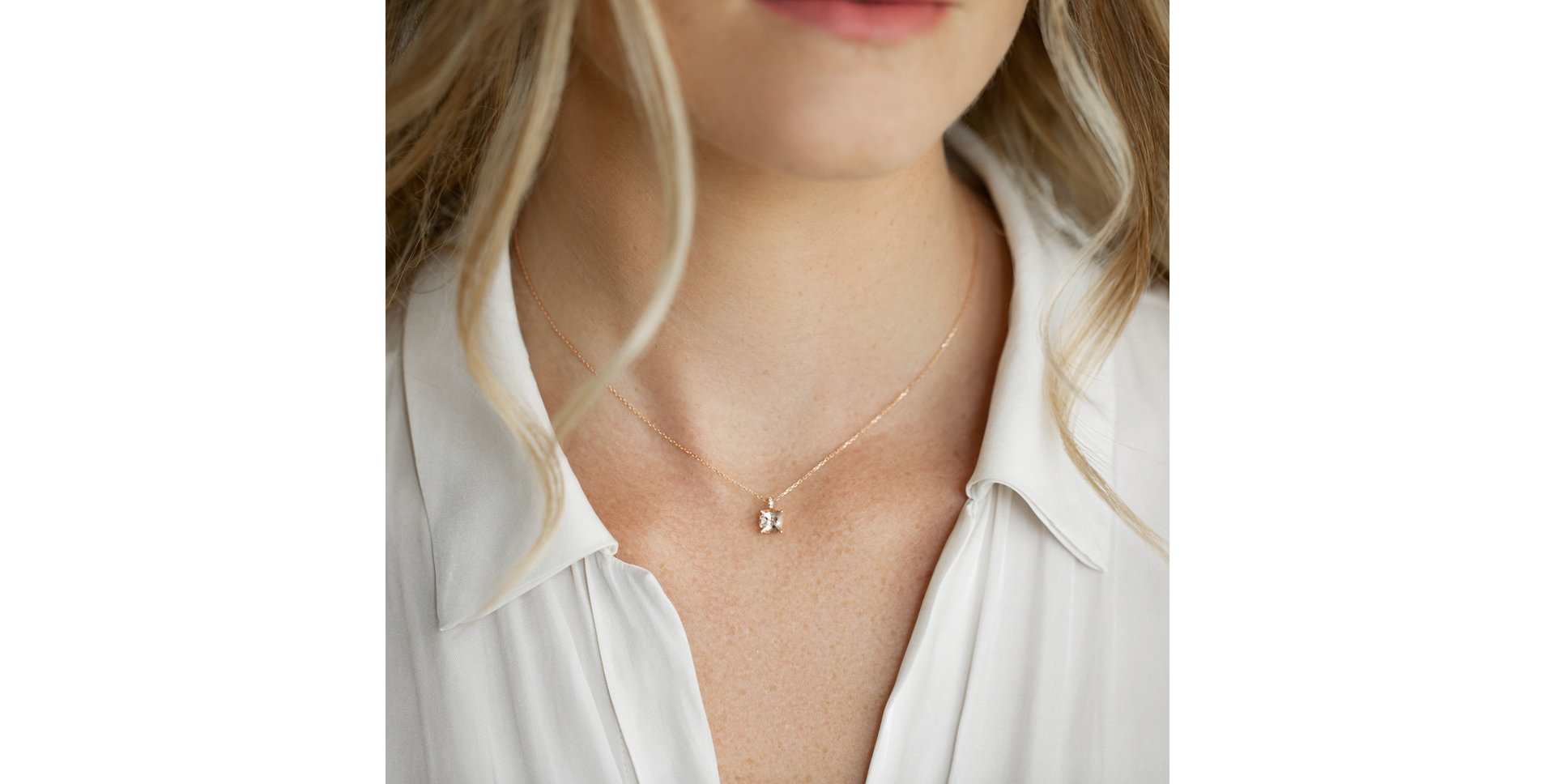 Náhrdelník s diamanty a tanzanitem Linnea