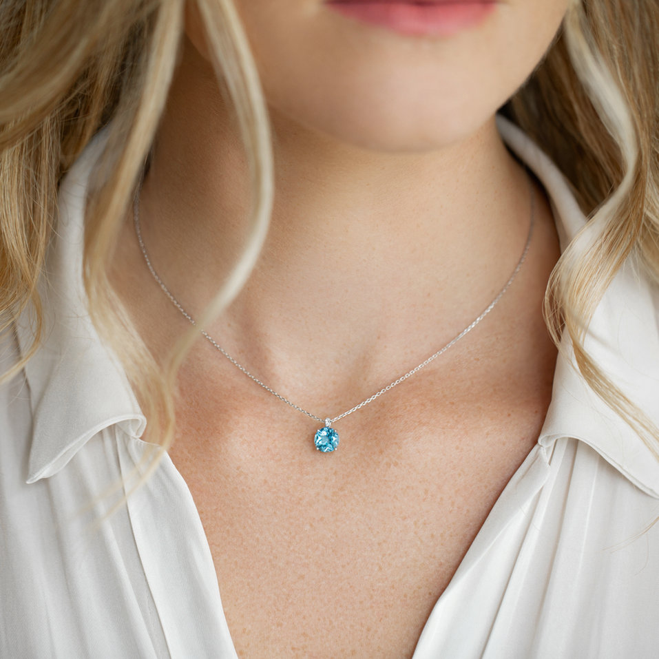 Náhrdelník s diamanty a turmalínem Bethy