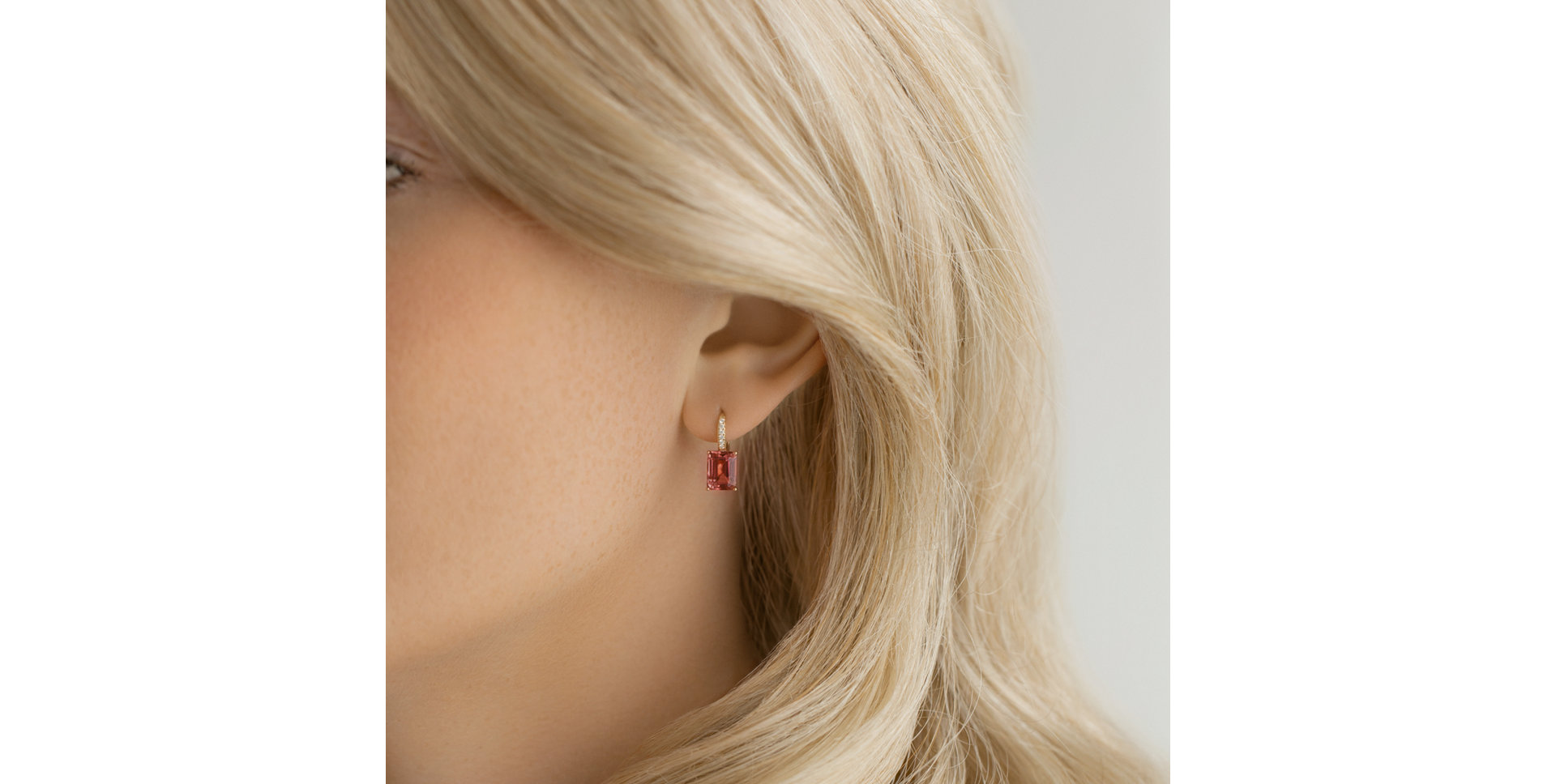 Náušnice s diamanty a citrínem Carlotta