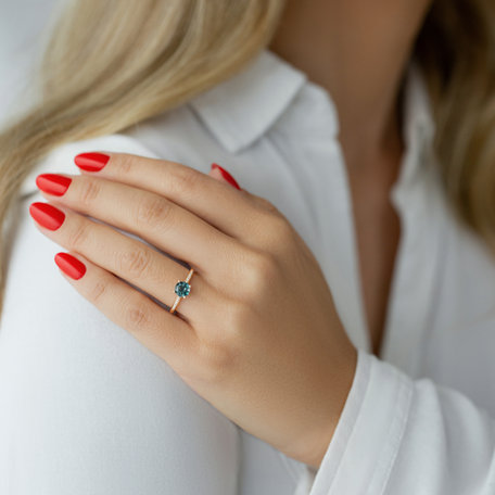 Prsten s diamanty a morganitem Velvet